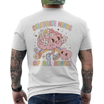 Neurodiversity Celebrate Minds Of All Kinds Autism Awareness Men's T-shirt Back Print - Seseable