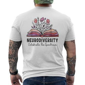 Neurodiversity Celebrate The Spectrum Brain Autism Awareness Men's T-shirt Back Print - Seseable
