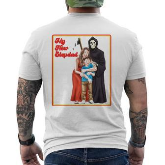 My New Stepdad Ironic S Ironic Meme Mens Back Print T-shirt | Mazezy