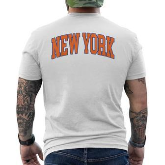 New York Text Men's T-shirt Back Print | Mazezy