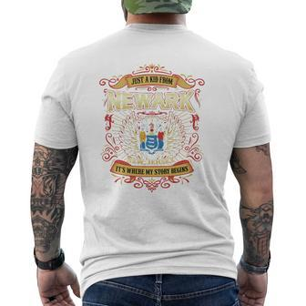 Newark New Jersey Mens Back Print T-shirt - Thegiftio UK