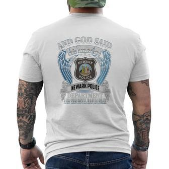 Newark Police Department Mens Back Print T-shirt - Thegiftio UK