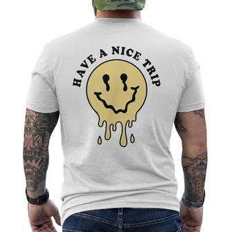 Have A Nice Trip Smoking Weed Cannabis Psychedelic Drug Men's T-shirt Back Print - Monsterry UK