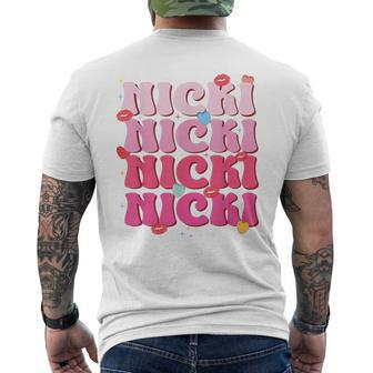 Nicki Personalized Name I Love Nicki Vintage Men's T-shirt Back Print - Seseable