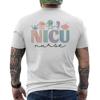Nicu Ocean Sea Animals Neonatal Intensive Care Unit Nurse Men's T-shirt Back Print | Mazezy UK