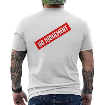 No Judgement Gay Lgbt Pride Men's T-shirt Back Print - Monsterry