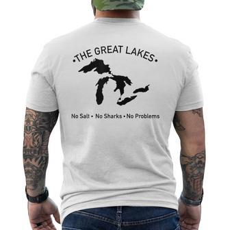 No Salt No Sharks No Problem Men's T-shirt Back Print - Monsterry UK