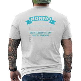 Nonno Knows Everything Fathers Day Dad Papa Men's T-shirt Back Print - Seseable