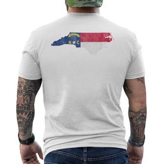 North Carolina Vintage State Pride State Flag Distressed Men's T-shirt Back Print - Monsterry DE