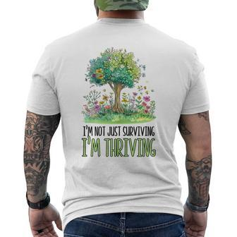 Not Just Surviving Thriving Stroke Survivor Men's T-shirt Back Print - Monsterry