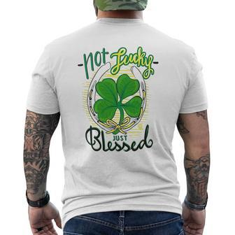 Not Lucky Just Blessed Mens Back Print T-shirt - Thegiftio UK