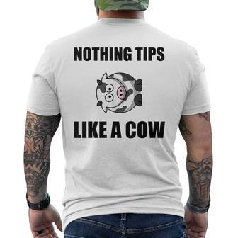 Nothing Tips Like Cow Men's T-shirt Back Print - Monsterry AU