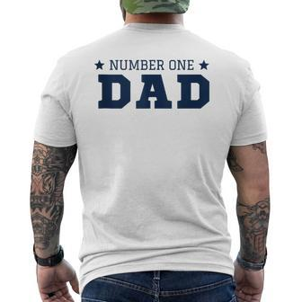 Number One Dad Quote For Father's Day Cute Husband Daddy Men's T-shirt Back Print - Thegiftio UK