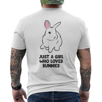 Nur Ein Mädchen Das Hasen Liebt T-Shirt mit Rückendruck - Seseable