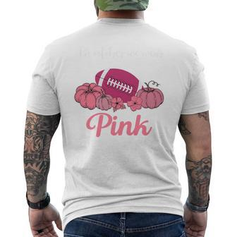 In October We Wear Pink Football Sport Mens Back Print T-shirt - Thegiftio