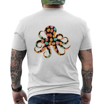 Octopus Easter Eggs Mens Back Print T-shirt - Thegiftio UK