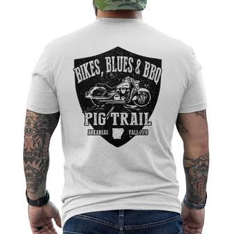 Official Pig Trail Bikes Blues Bbq Motorcycle Mens Back Print T-shirt - Thegiftio UK