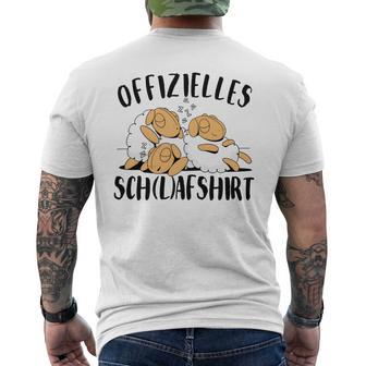 Offizielles Schlaf Pyjama Schlafanzug Herren Damen T-Shirt mit Rückendruck - Geschenkecke