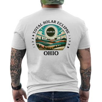 Ohio Eclipse 40824 Retro America Total Solar Eclipse 2024 Men's T-shirt Back Print | Mazezy
