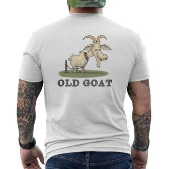 Old Goat Grandpa Old Man Dad Grand Father Mens Back Print T-shirt - Thegiftio