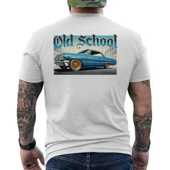 Old School Classic Lowrider Low Rider Impala Chicano Men's T-shirt Back Print - Monsterry UK