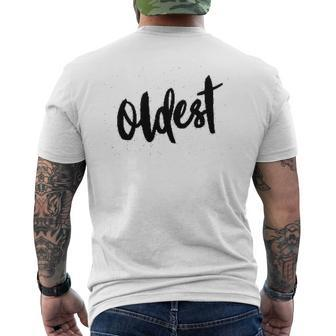 Oldest Middle And Youngest Mens Back Print T-shirt - Thegiftio UK