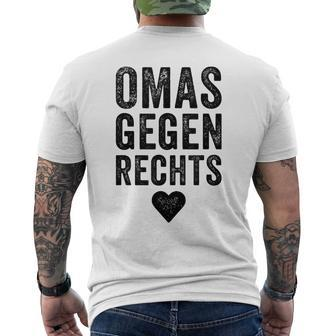 With 'Omas Agegen Richs' Anti-Rassism Fck Afd Nazis T-Shirt mit Rückendruck - Seseable