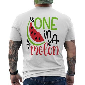 One In A Melon Adorable Cute Fun Summer Watermelon Men's T-shirt Back Print - Monsterry UK