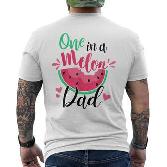 One In A Melon Dad Summer Birthday Party Matching Family Men's T-shirt Back Print - Monsterry