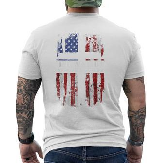 One Nation Under God Cross Usa Flag 4Th Of July Patriotic Men's T-shirt Back Print - Monsterry DE