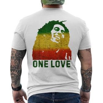 One Reggae Love Reggae Music Lover Jamaica Rock Roots Men's T-shirt Back Print - Monsterry