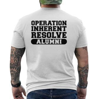 Operation Inherent Resolve Alumni Oir Veteran Mens Back Print T-shirt | Mazezy