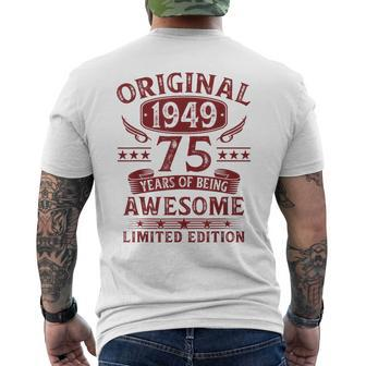 Original 1949 75 Year Old For 75Th Birthday Men's T-shirt Back Print - Thegiftio UK