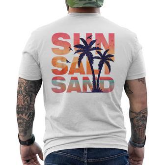 Palm Tree T- Men's T-shirt Back Print - Monsterry