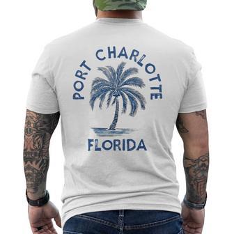Palmier De Florideintage De Port Charlotte Fl Retro T-shirt imprimé au dos - Cadeauxyz