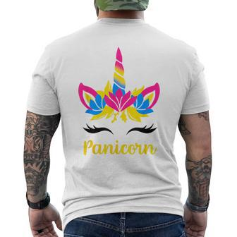 Panicorn Unicorn Pansexual Lgbtq Pride Men's T-shirt Back Print - Monsterry DE