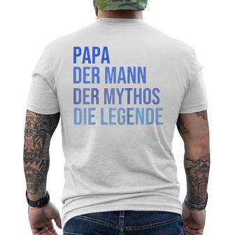 Papa Der Mann Der Mythos Die Legende Raglan T-Shirt mit Rückendruck - Geschenkecke