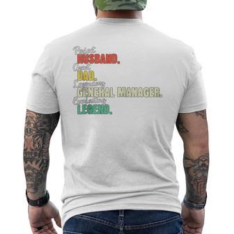 Papa General Manager Legende Kapuzenjacke T-Shirt mit Rückendruck - Geschenkecke