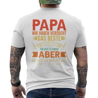 Papa Wir Habenersucht Das Perfekte Papa Undater Motiv T-Shirt mit Rückendruck - Geschenkecke