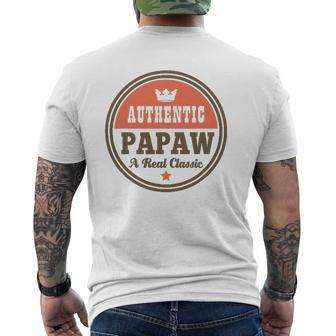 Papaw For Fathers Day Grandpa Mens Back Print T-shirt | Mazezy DE