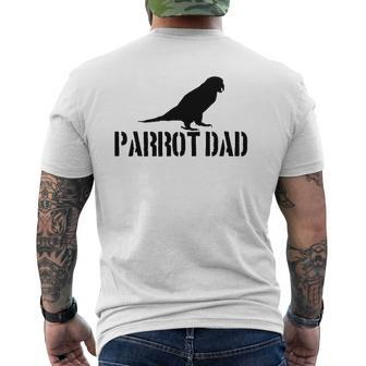 Parrot Dad Parrot Lover Mens Back Print T-shirt | Mazezy