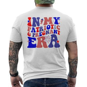 In My Patriotic And Pregnant Era 4Th Of July Pregnancy Men's T-shirt Back Print - Monsterry DE