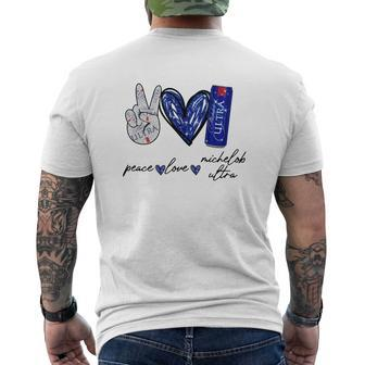 Peace-Love-Michelob-Ultra-Shirt-Nm Mens Back Print T-shirt - Thegiftio UK