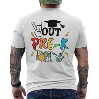 Peace Out Pre-K School Last Day School Class 2024 Graduation Men's T-shirt Back Print - Monsterry