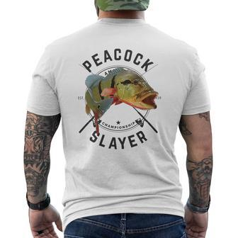 Peacock Bass Fishing Mens Back Print T-shirt - Thegiftio UK