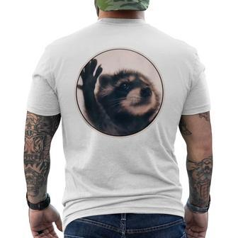 Pedro Raccoon Dancing Popular Internet Meme Mapache Dance Men's T-shirt Back Print - Seseable