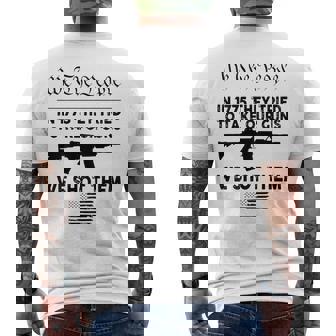 We The People In 1755 They Tried To Take Our Guns We Shot Men's T-shirt Back Print - Seseable