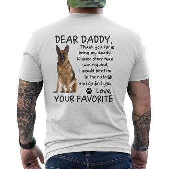 Pet Dog German Shepherd Lovers Fathers Day 2022 Ver2 Mens Back Print T-shirt | Mazezy