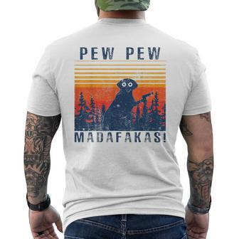 Pew Pew Madafakas Labrador Mens Back Print T-shirt - Seseable