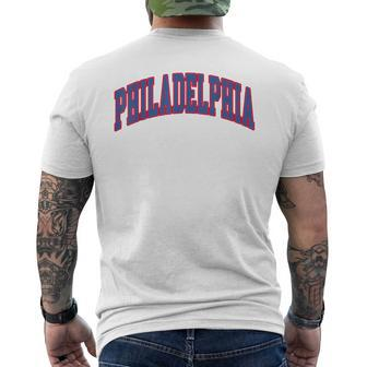Philadelhpia Text Men's T-shirt Back Print - Seseable